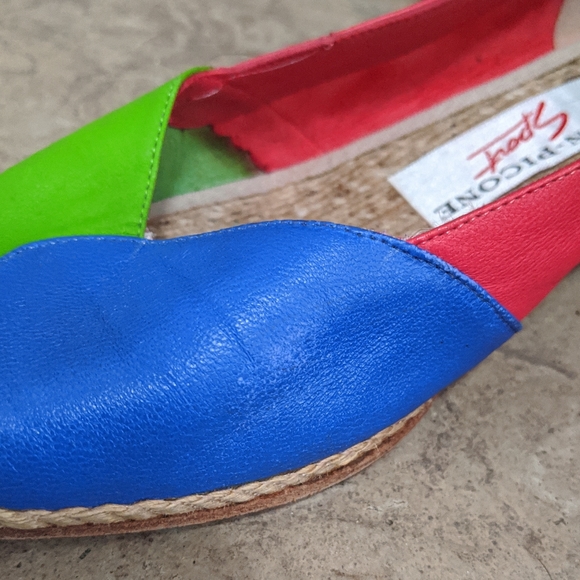 Vintage Evan Picone Sport Bright Colorblock Wedges - Picture 6 of 7